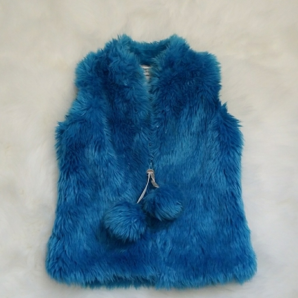 Girls faux fur vest